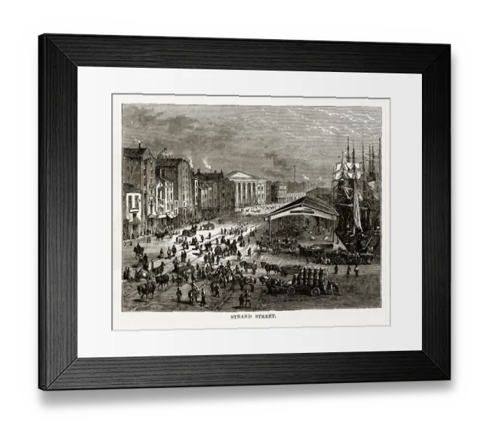Framed Print : Strand Street in Liverpool, England Victorian Engraving, 1840 Framed Print : Strand Street in Liverpool, England Victorian Engraving, 1840