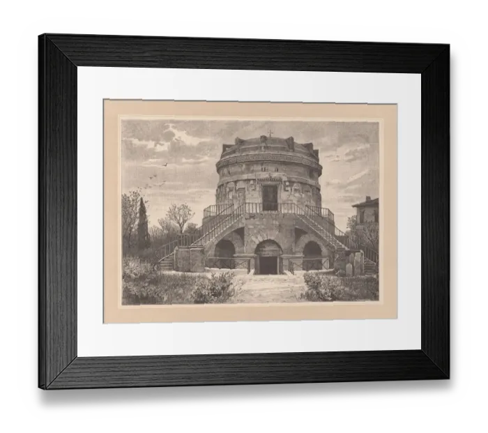 Framed Print : Mausoleum of Theoderic, built 520 AD, wood engraving, published 1891 Framed Print : Mausoleum of Theoderic, built 520 AD, wood engraving, published 1891