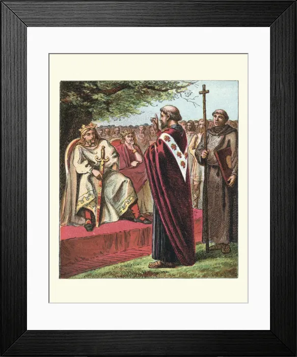 Framed Print : Saint Augustine and the Saxon Framed Print : Saint Augustine and the Saxon