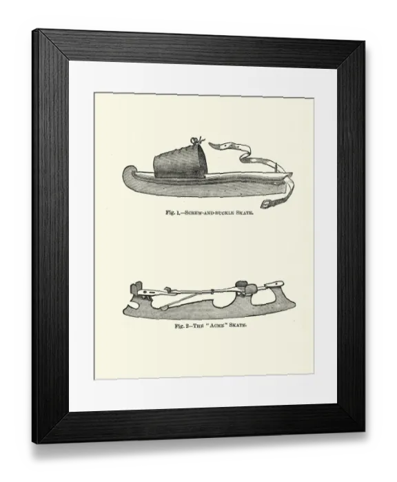 Framed Print : Victorian ice skates Framed Print : Victorian ice skates