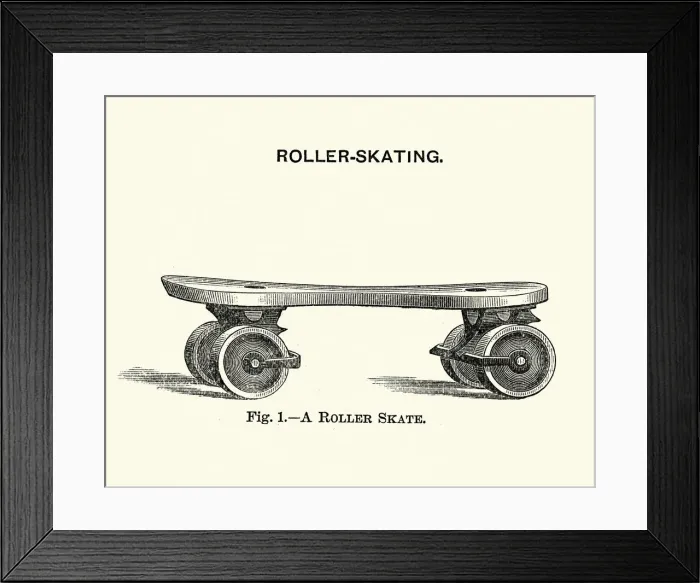 Framed Print : Victorian roller skate
