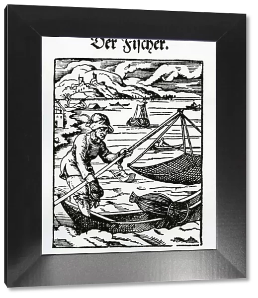 The Fisherman, Book of Estates, 1568, by Jost Amman, also Jobst Amman