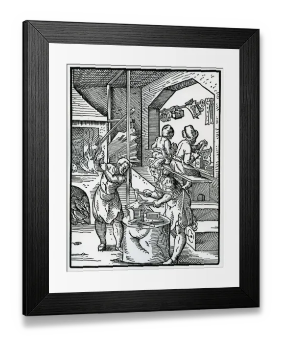 Framed Print : arts and crafts, craftsman, drawing, drawn, handicraft, historic, illustrations, smith Framed Print : arts and crafts, craftsman, drawing, drawn, handicraft, historic, illustrations, smith