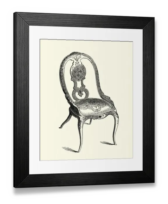 Framed Print : Victorian decor, Chair, 1855 Framed Print : Victorian decor, Chair, 1855