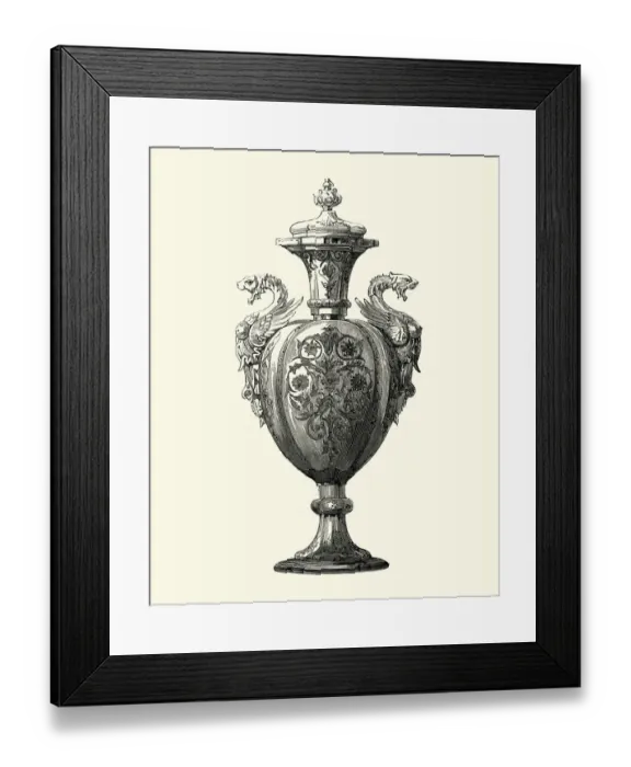 Framed Print : Victorian decor, Dragon vase, Sevres, 1855 Framed Print : Victorian decor, Dragon vase, Sevres, 1855