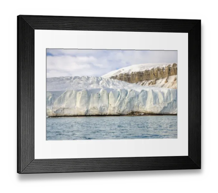 Framed Print : Edge of a glacier along a shoreline Framed Print : Edge of a glacier along a shoreline