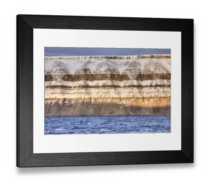 Framed Print : Glacial ice and limestone cliffs Framed Print : Glacial ice and limestone cliffs