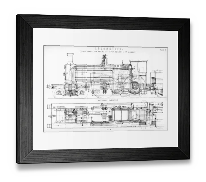 Framed Print : Old fashioned steam train locomotive Framed Print : Old fashioned steam train locomotive