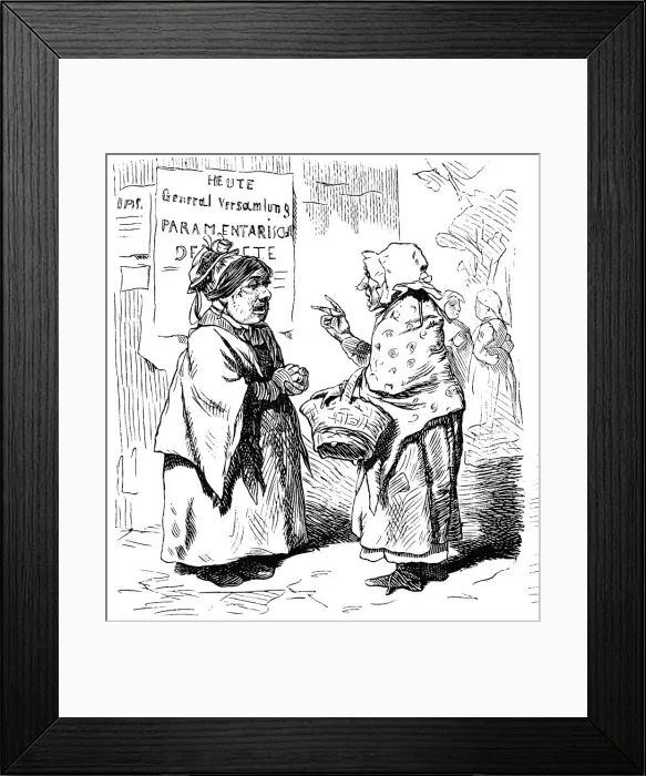 Framed Print : Two senior women talking on street Framed Print : Two senior women talking on street