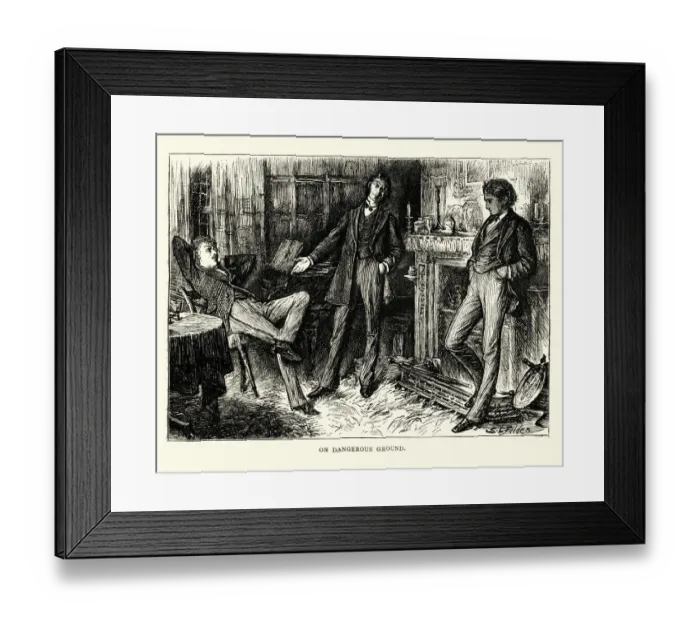 Framed Print : The Mystery of Edwin Drood, On dangerous ground