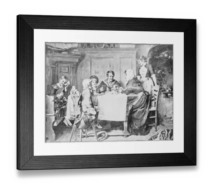 Framed Print : Antique photo of paintings: Home from the first voyage Framed Print : Antique photo of paintings: Home from the first voyage