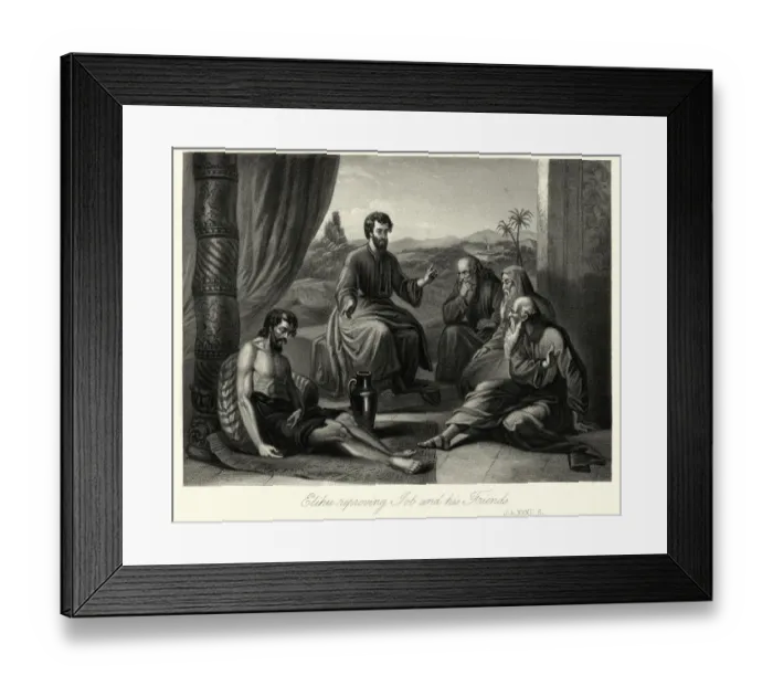 Framed Print : Elihu reproving Job and his Friends Framed Print : Elihu reproving Job and his Friends