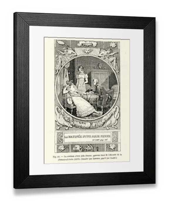 Framed Print : The morning of a pretty woman. French, early 19th Century Framed Print : The morning of a pretty woman. French, early 19th Century