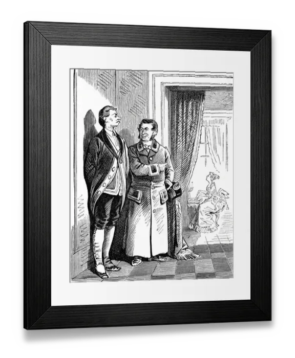 Framed Print : Two men talking about the style of a piano playing woman Framed Print : Two men talking about the style of a piano playing woman