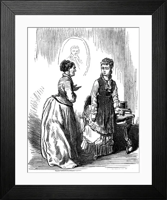 Framed Print : Mother talking to her daughter, giving advice Framed Print : Mother talking to her daughter, giving advice
