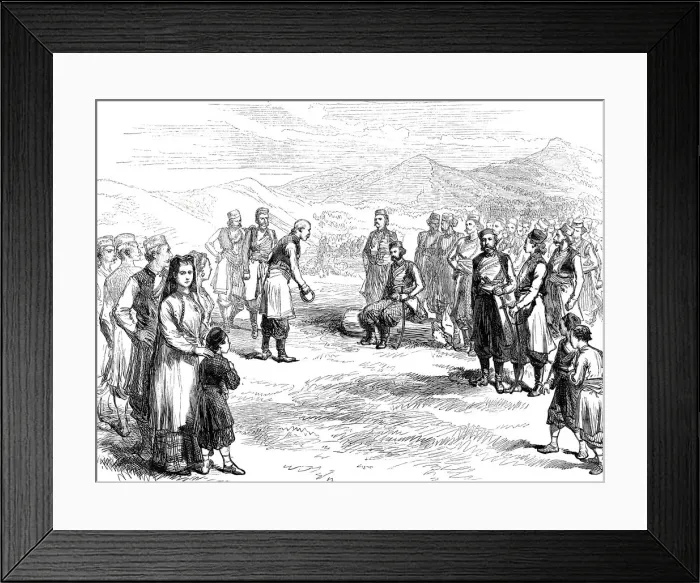 Framed Print : The Prince of Montenegro and his team of advisors have gathered in the open air Framed Print : The Prince of Montenegro and his team of advisors have gathered in the open air