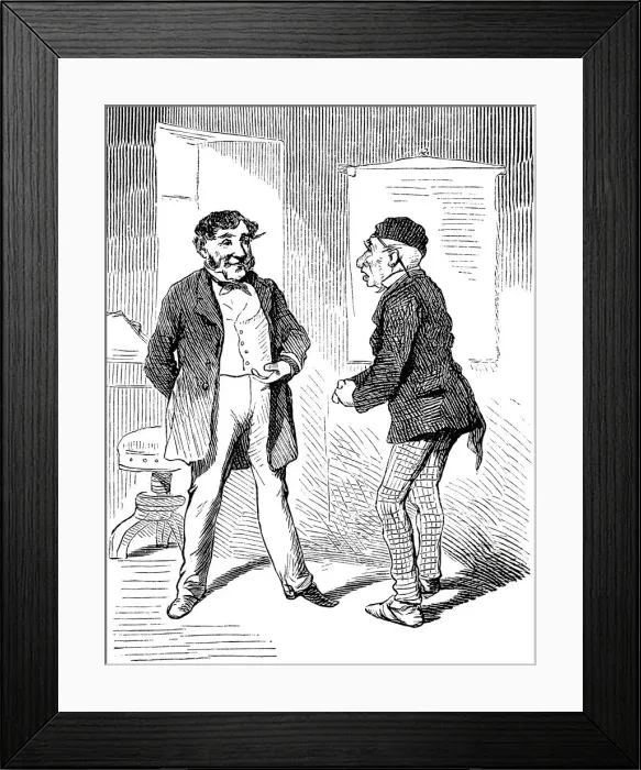 Framed Print : Two men in office having a discussion