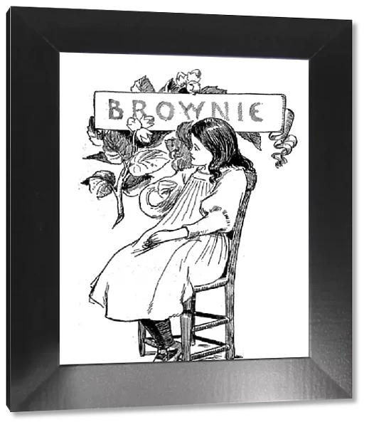 Antique children book illustrations: Brownie