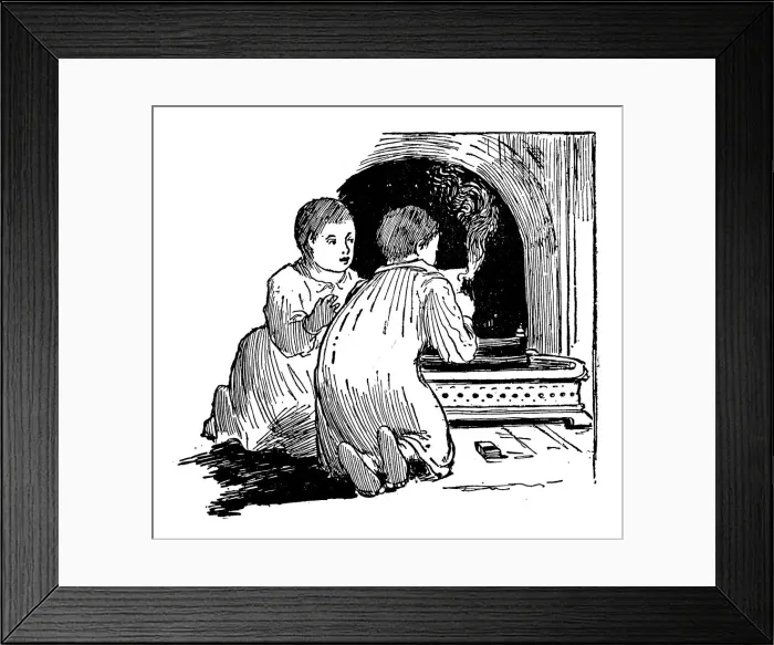 Framed Print : Antique children book illustrations Framed Print : Antique children book illustrations