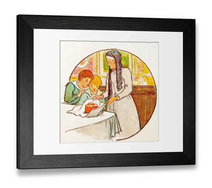Framed Print : Antique children book illustrations Framed Print : Antique children book illustrations