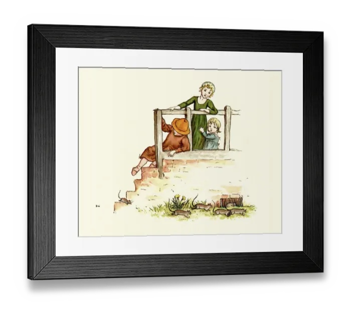 Framed Print : The Pied Piper of Hamelin Children and the rats