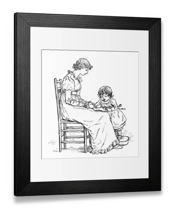 Framed Print : Antique children spelling book illustrations: Writing Framed Print : Antique children spelling book illustrations: Writing