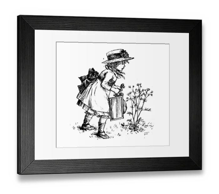 Framed Print : Antique children spelling book illustrations: Plant Framed Print : Antique children spelling book illustrations: Plant