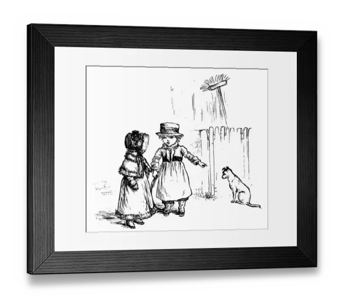 Framed Print : Antique children spelling book illustrations: Dog Framed Print : Antique children spelling book illustrations: Dog