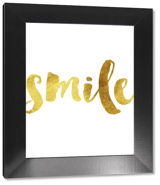 Smile gold foil message