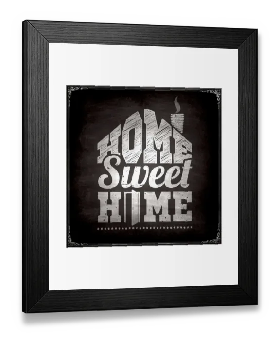 Framed Print : Home sweet home - Chalkboard Background Framed Print : Home sweet home - Chalkboard Background