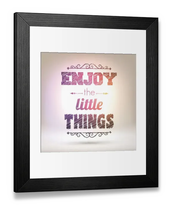 Framed Print : Enjoy the little things - Shining Background Framed Print : Enjoy the little things - Shining Background