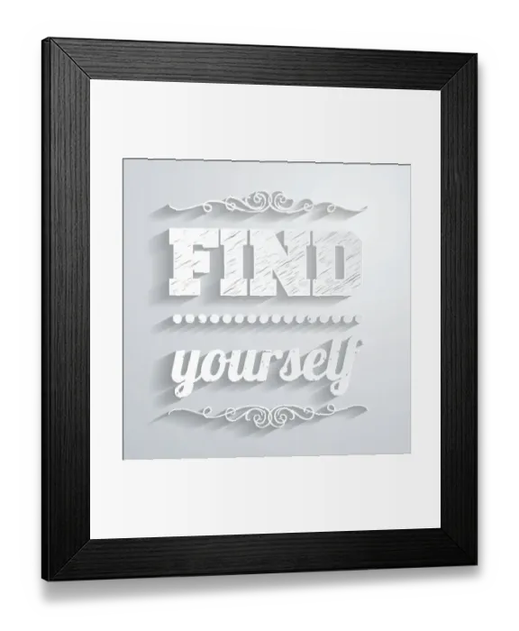 Framed Print : Find yourself - Paper Background Framed Print : Find yourself - Paper Background