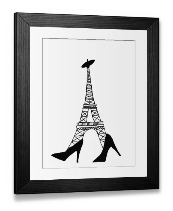 Framed Print : eiffle tower, nobody, plain background, shoes Framed Print : eiffle tower, nobody, plain background, shoes