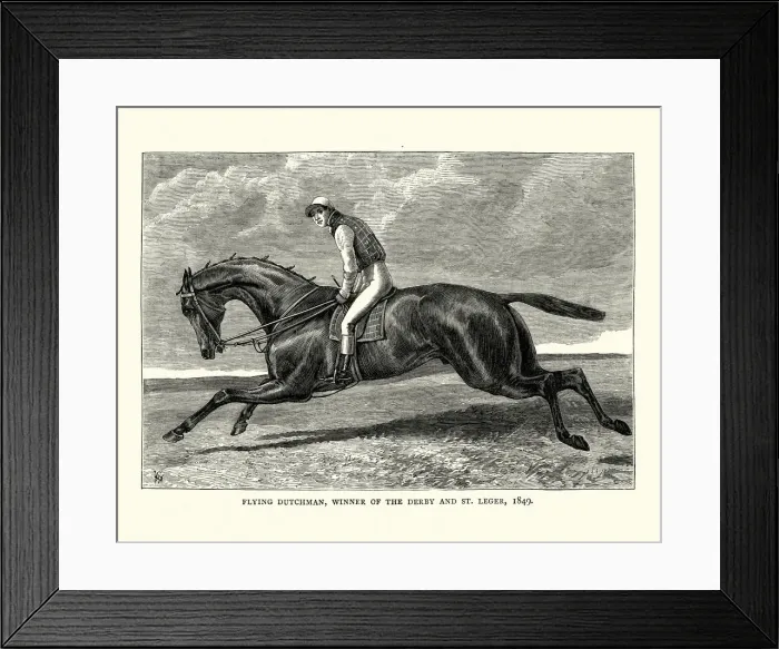 Framed Print : Flying Dutchman, a British Thoroughbred racehorse, 19th century Framed Print : Flying Dutchman, a British Thoroughbred racehorse, 19th century