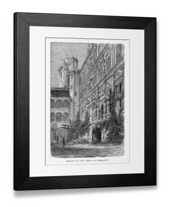 Framed Print : Palace of Otho Henri, Otto-Henry, at Heidelberg, Germany Circa 1887 Framed Print : Palace of Otho Henri, Otto-Henry, at Heidelberg, Germany Circa 1887