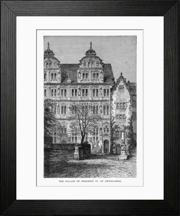Framed Print : Palace of Frederic IV at Heidelberg, Germany Circa 1887 Framed Print : Palace of Frederic IV at Heidelberg, Germany Circa 1887