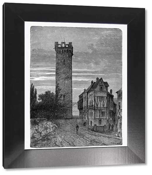 Tower of Goetz in Heilbronn, Germany Circa 1887
