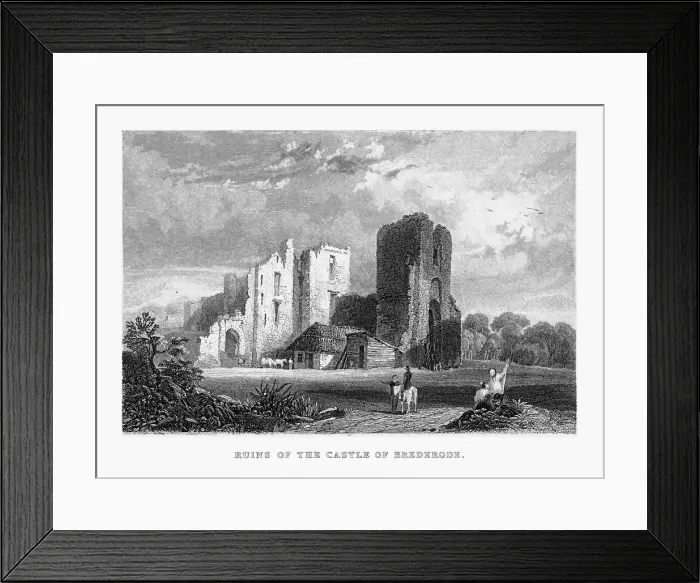 Framed Print : Ruins of the Castle of Brederode in Ghent, Holland Circa 1887 Framed Print : Ruins of the Castle of Brederode in Ghent, Holland Circa 1887