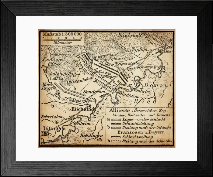 Framed Print : Battle of Blenheim, fought on 13 August 1704, was a major battle of the War of the Spanish Succession Framed Print : Battle of Blenheim, fought on 13 August 1704, was a major battle of the War of the Spanish Succession