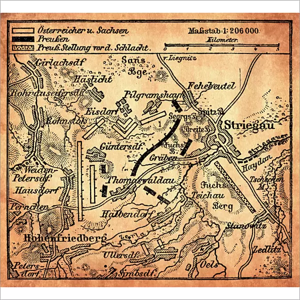 Battle of Hohenfriedberg or Hohenfriedeberg, now Dobromierz, also known as the battle of Striegau, now Strzegom, was one of Frederick the Greats most admired victories, 4 June 1745