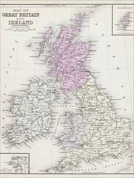Map of Great Britain and Ireland 1877