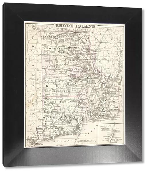 Rhode Island map 1877