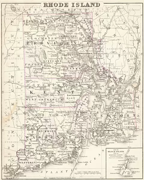 Rhode Island map 1877