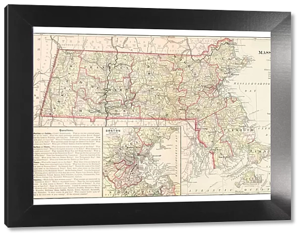 Map of Massachusetts 1877