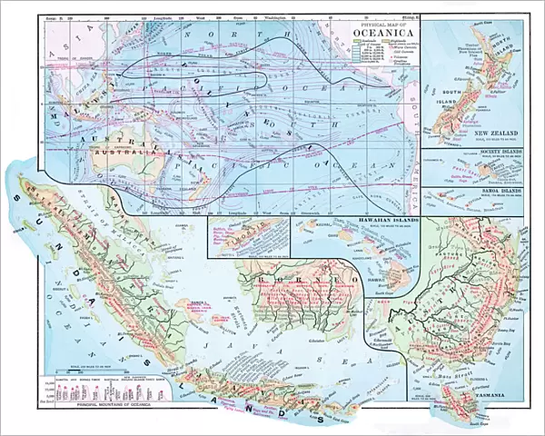 Map of Oceania 1877