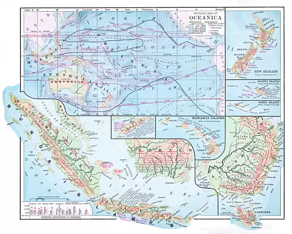 Map of Oceania 1877