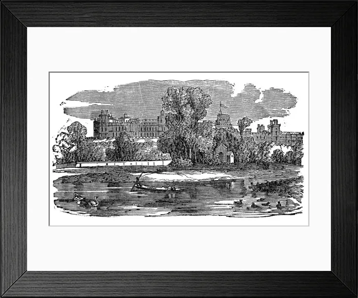 Framed Print : Antique illustration of Windsor castle Framed Print : Antique illustration of Windsor castle