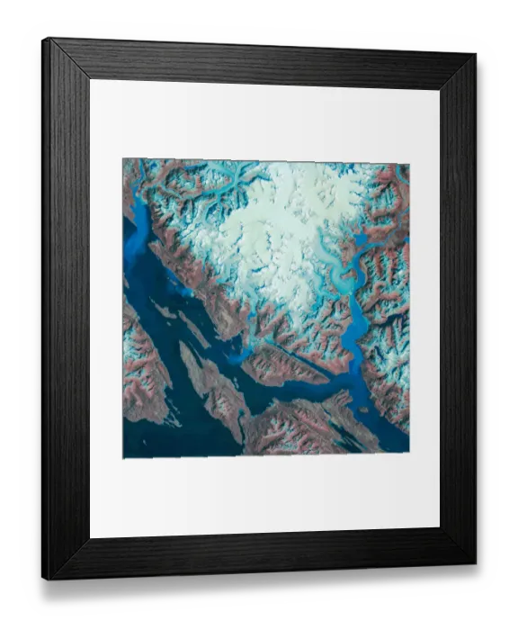 Framed Print : USA, Alaska, Juneau, satellite image Framed Print : USA, Alaska, Juneau, satellite image