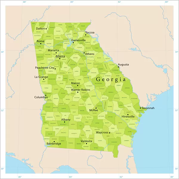 Georgia State Vector Map