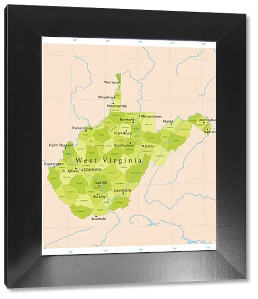 West Virginia Vector Map